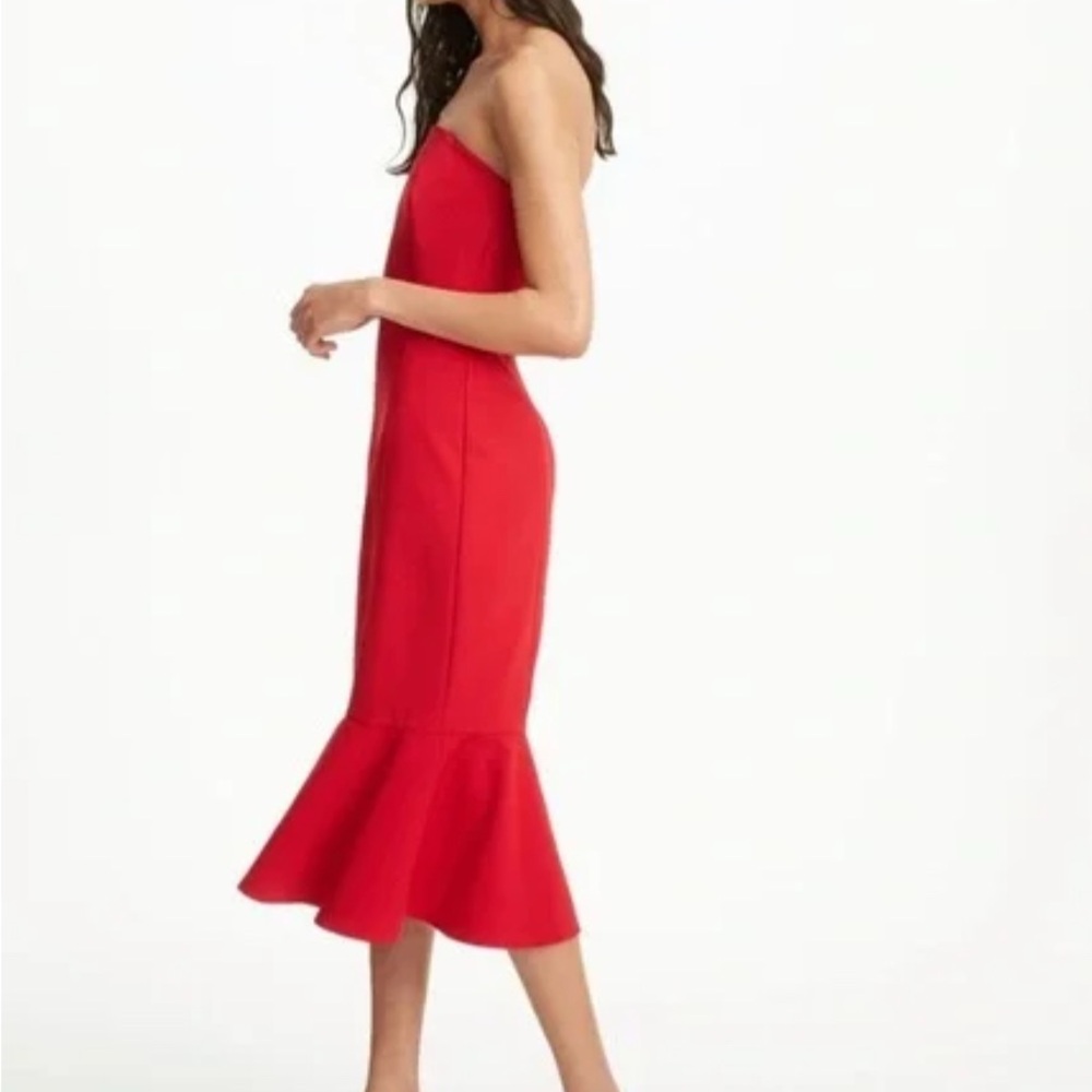 Elegant Club Monaco Red Strapless Dress